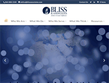 Tablet Screenshot of blissassociates.com